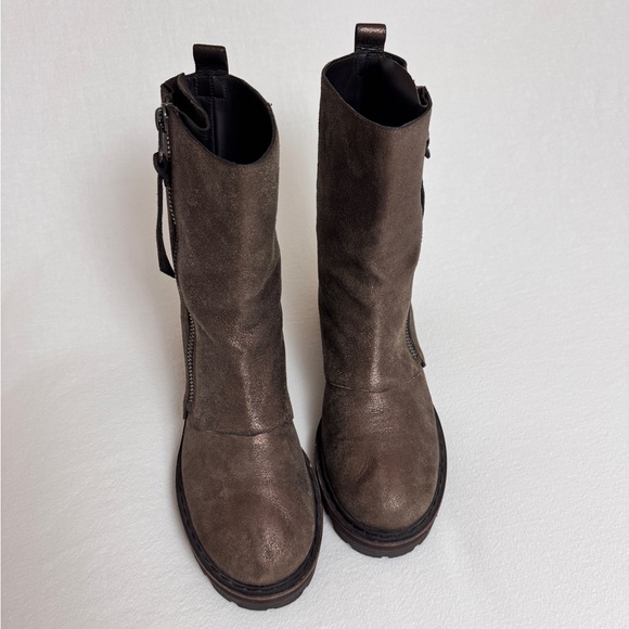 Henry Beguelin Italian Leather Ankle Boots Metallic Brown Bronze Size 37.5 (US7) - Picture 9 of 14